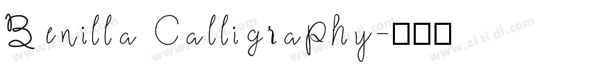Benilla Calligraphy字体转换